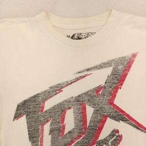 Fox Casual Crew Neck Graphic Short Sleeve T Shirt Mens Size Medium M White
